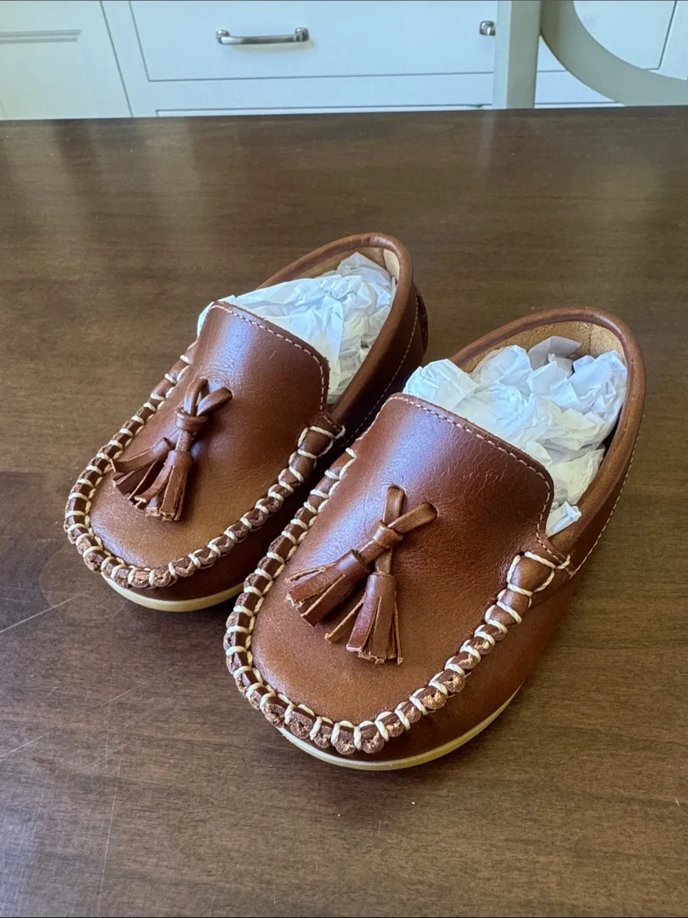 Elephantito Brown Tassel Monaco Toddler Loafer Shoes. Size 6. NWOT.